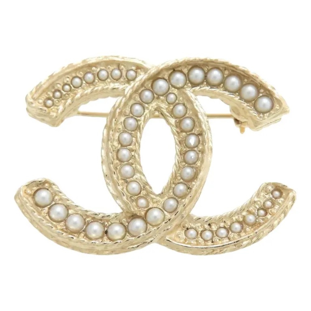 Chanel Gold Pearl Brooch